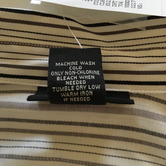 NWT Lane Bryant Gray White Metallic Striped Button Down Shirt Blouse Sz 22/24W - Picture 11 of 14